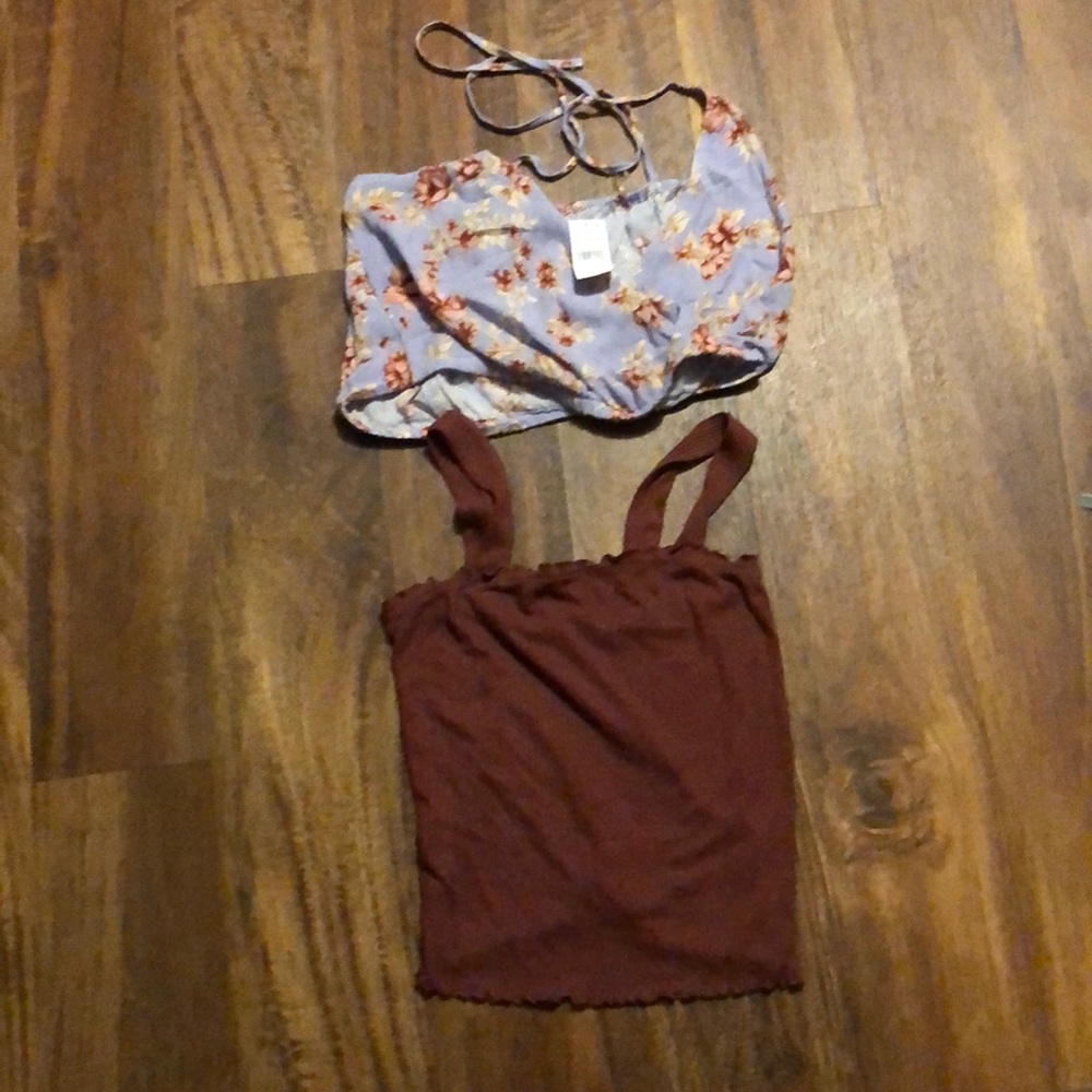 Two barely worn crop tops from American Eagle
